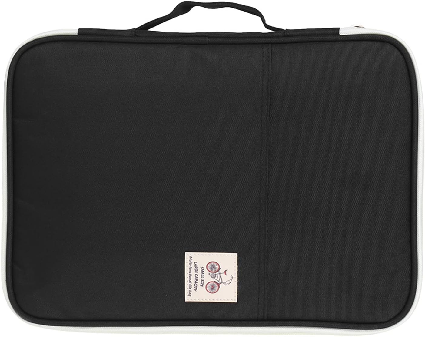Document Bag, 5 Colors A4 File Folder Wallet Organizer Notebook Case Zipper for Computer, Notebook Folder Bag, Kindle, Planner, Diary(Black)