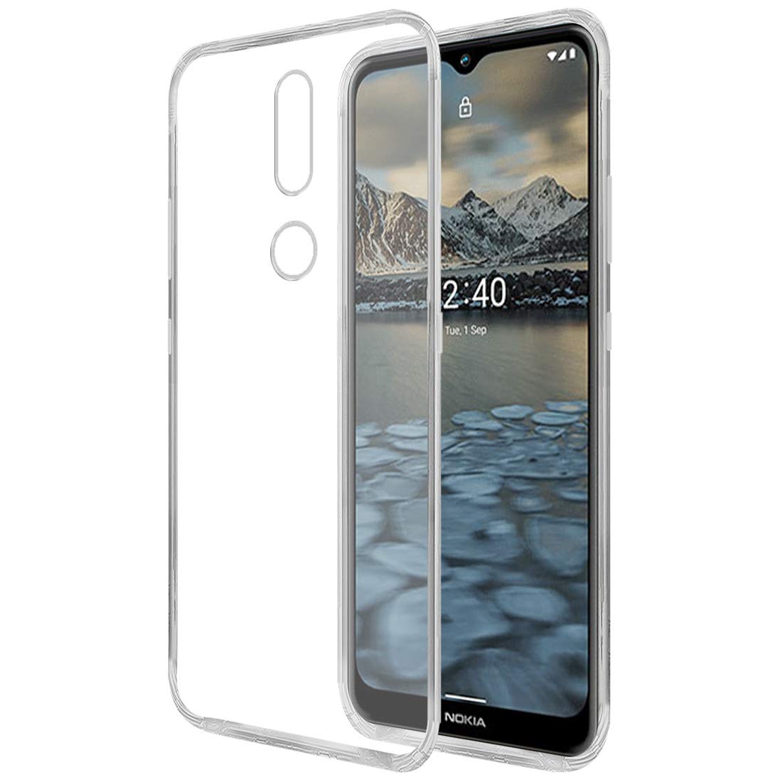 Amazon Brand - Solimo Mobile Cover for Nokia 2.4 (Soft & Shockproof Back Case with inbuilt Cushioned Edges), Transparent (B08SCS6KJC) Amazon Price History, Amazon Price Tracker