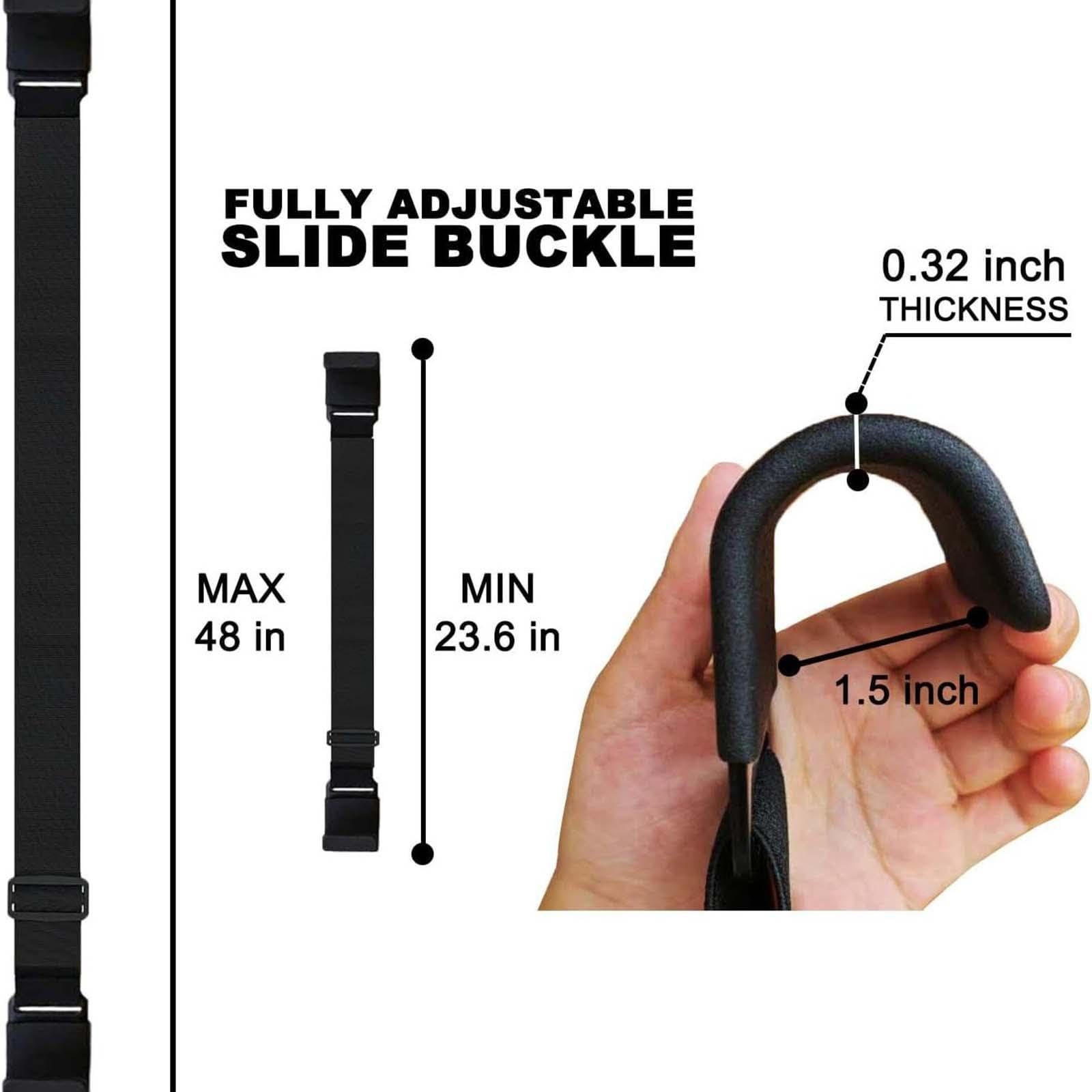 jojomis 2Pcs Trash Can Lock Straps Bungee Cord for Lid Security Outdoor Garbage Bin Cover Prevents Animals Adjustable 23.6-48 Inch