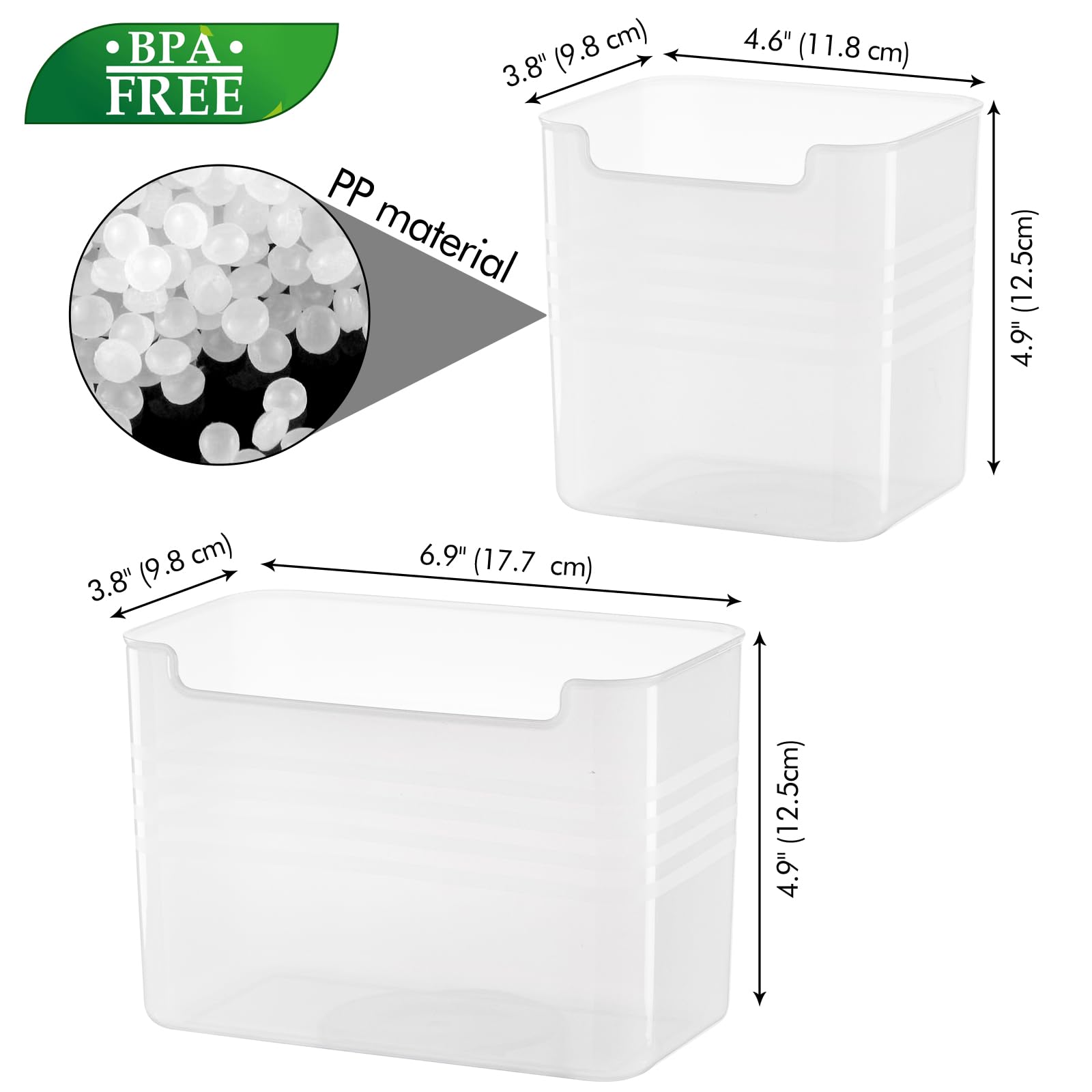 Contenitori Plastica TWBEST Cestini Organizzatori Per Dispensa