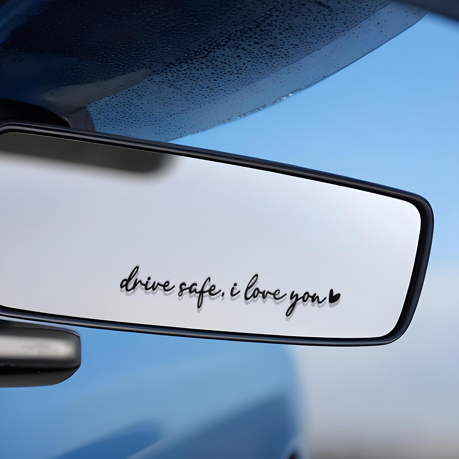 ‚I Love You, Drive Safe‘ Spiegelaufkleber – Liebevolle Erinnerung Für Dein Auto