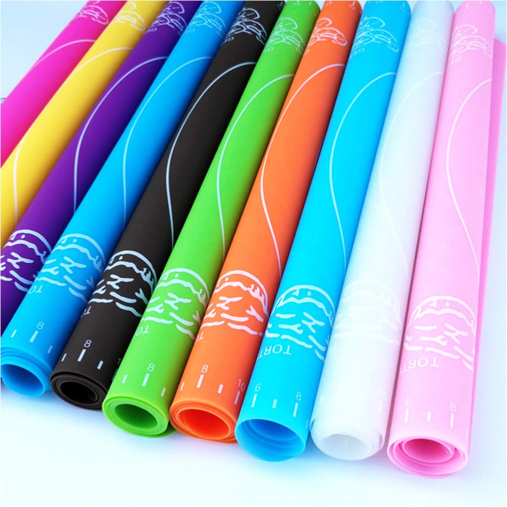 Tappetino per Impastare in Silicone 50x40 Cm con Misure, 2 Pezzi