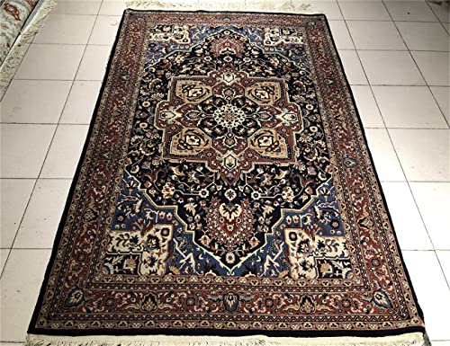 100% Handgemaakte Wol Oosterse Patroon 4ft x 6ft Tapijt voor Partij en Kantoor Dekens - Afbeelding 5