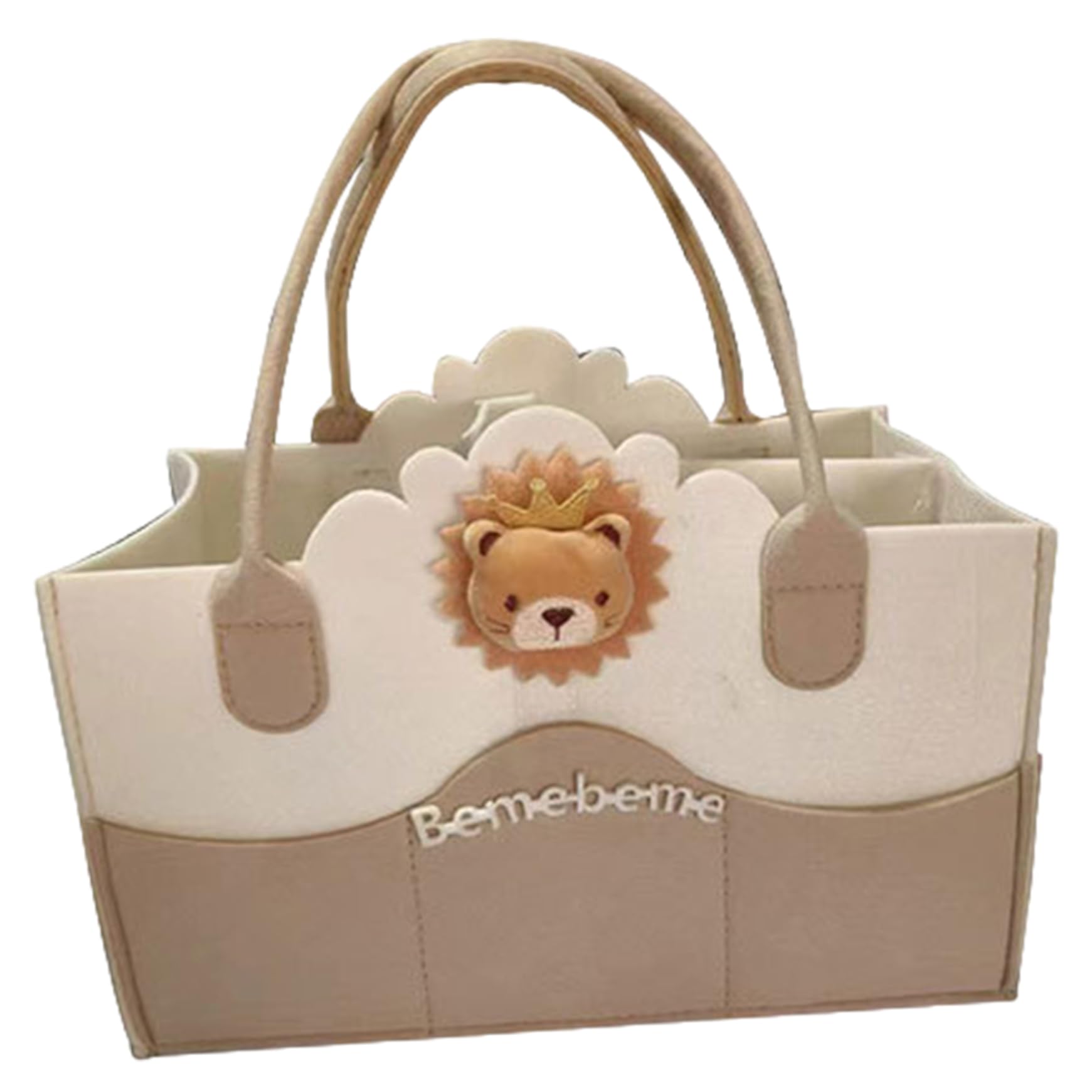 CNAFGBGG 1PC Baby Caddy Organizer Thicken Cartoon Felt Multifunctional Portable Baby Diaper Caddy Nursery Storage Bag for Mom Kids.