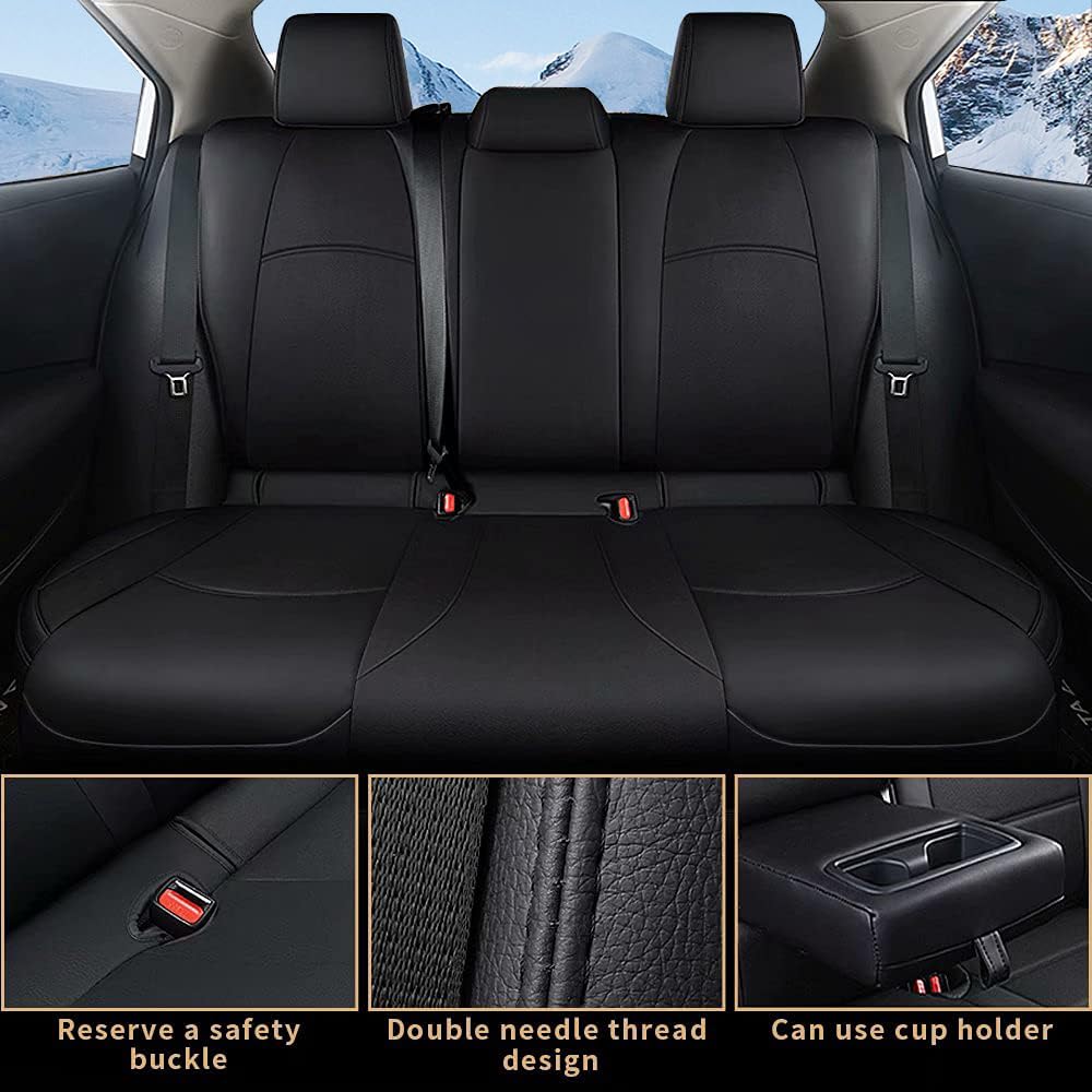 IKABEVEM Seat Covers Fit for Toyota Corolla 2020-2025 SE,Nightshade & 2020-2022 SE Apex & 2023-2025 XSE & 2025 FX - Full Set Black