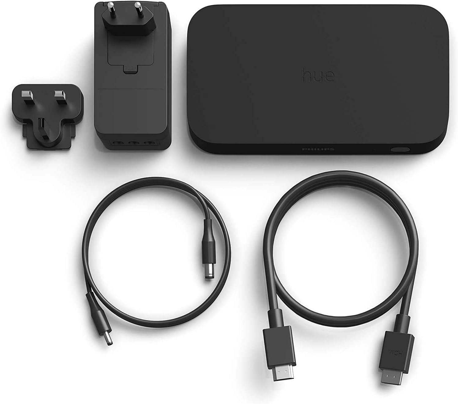 Philips Hue Play HDMI Sync-Box, smartes Zubehör für TV LED Hintergrundbeleuchtung, Nahtlose Lichtsynchronisierung für Heimkino oder Gaming mit Dolby-Vision, 4K und Surround Beleuchtung