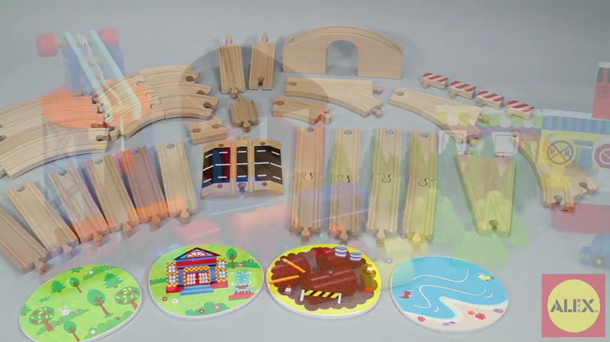 Amazon.com: ALEX Toys Busy Village Wooden Railway Set : Toys & Games