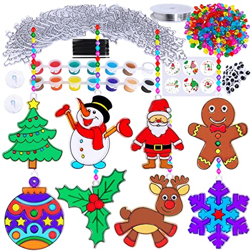 Winlyn 24 Sets Christmas Suncatchers Ornaments Decorations DIY Window...