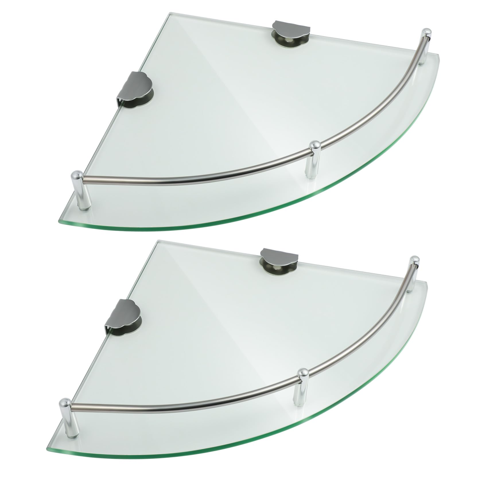 Étagères de bain d'angle pour rangement de douche mural en verre