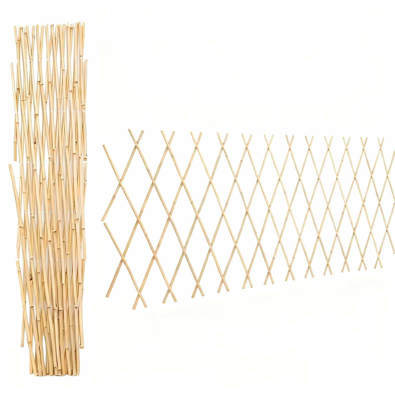 Enrejado de bambú Extensible, Valla de celosía para jardín, Valla Extensible para Plantas trepadoras, vides y Hiedra, Barrera para Mascotas y Perros(80x200cm)