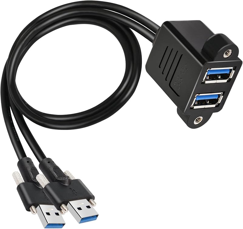 GINTOOYUN 0,5m Dupla USB 3.0 Hosszabbító Kábel Csavaros Rögzítéssel - Laptop, PC Csatlakoztatáshoz, Fekete
AI: I've created a Hungarian tit