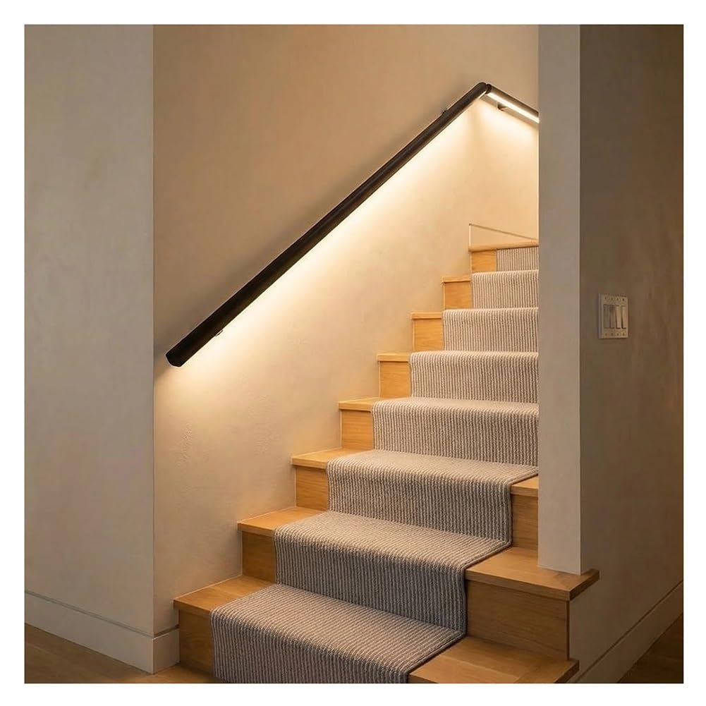 Rampe d'escalier d'intérieur LED 180cm et barrière de sécurité en aluminium