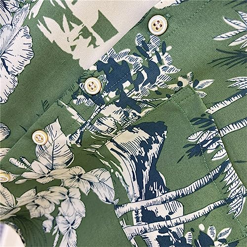 Kids Hawaiian Shirt Girls Boys Trapical Print Button Down Shirts Toddler Beach Holiday Preppy Clothes for Girls 5