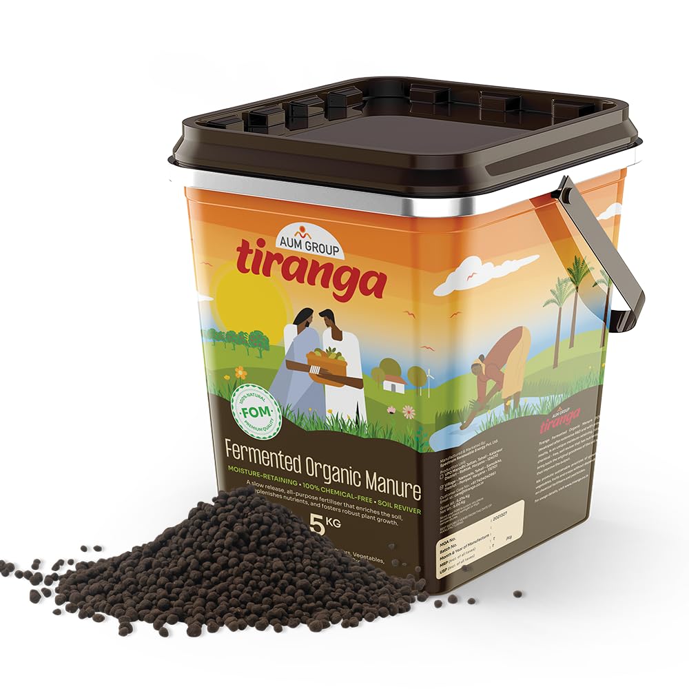 Tiranga Fermented Organic Manure (FOM), moisture-retaining, soil reviver, 100% chemical free - 5 Kg (B0D31G3R9S) Amazon Price History, Amazon Price Tracker