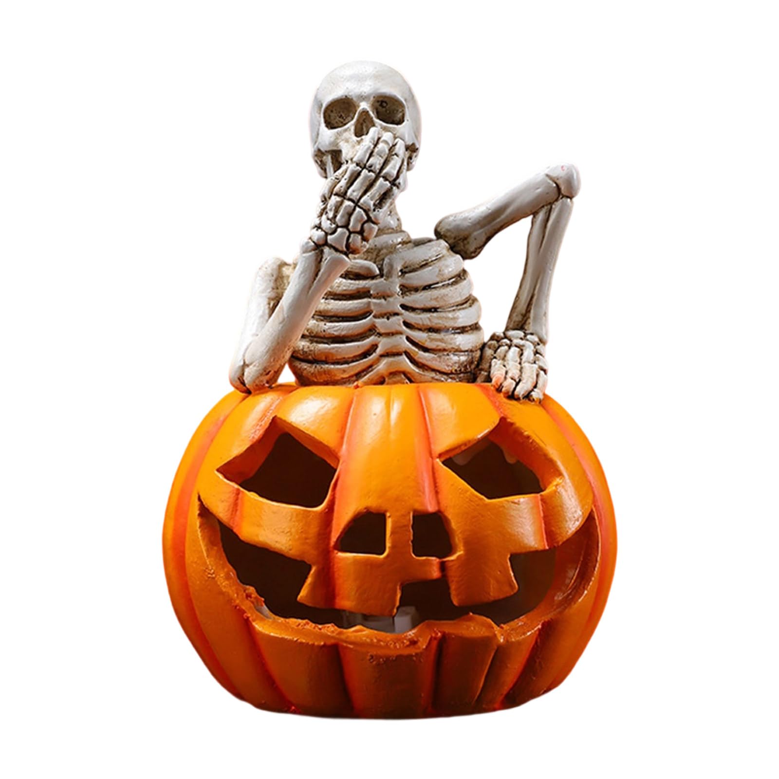 APGLSXY Festives Decorative Light Halloween Pumpkin Skull Lamp Figurine for Parties and Homes Home Decorations Festive Halloween Decoration