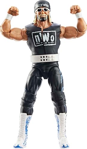 Miniatura 3 de Mattel WWE "Hollywood" Hulk Hogan WrestleMania Elite Collection Figura de acción con accesorio y piezas "Mean" Gene Okerlund Build-A-Fig, 6 pulgadas