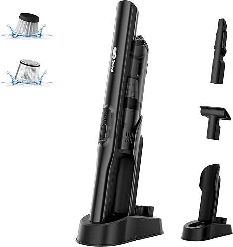 Apical Life Aspiradora de mano inalámbrica, succión fuerte de 13000 Pa, diseño ligero y portátil 3 en 1, recargable con base de carga, ideal para