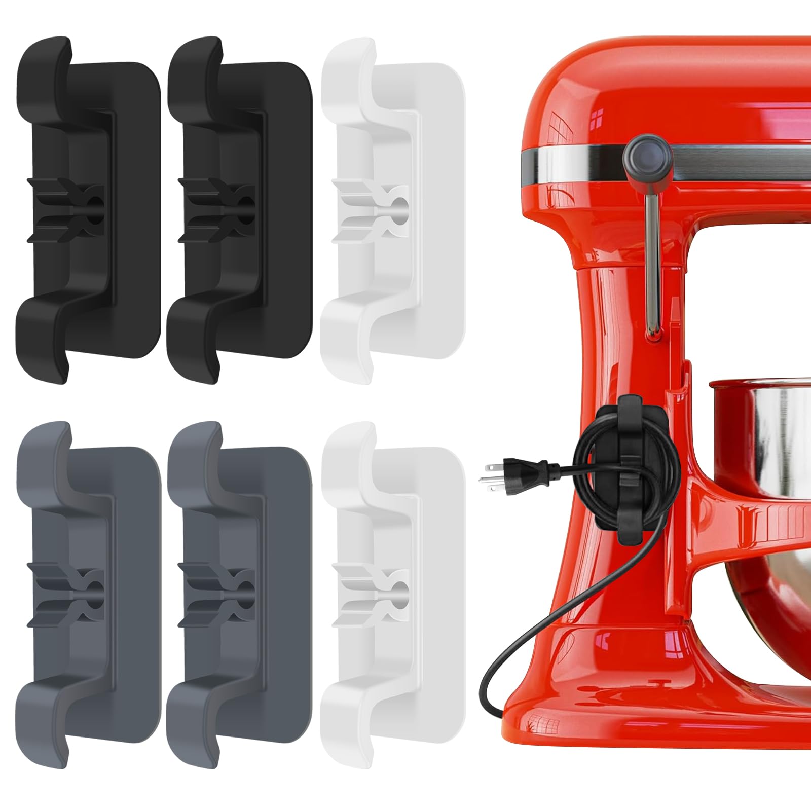 Cord Organizer for Kitchen Appliances, 6 Pack Appliance Cord Holder Cord Keeper Cord Wrap, Cord Wrapper for Appliances Cord Holder Stick On