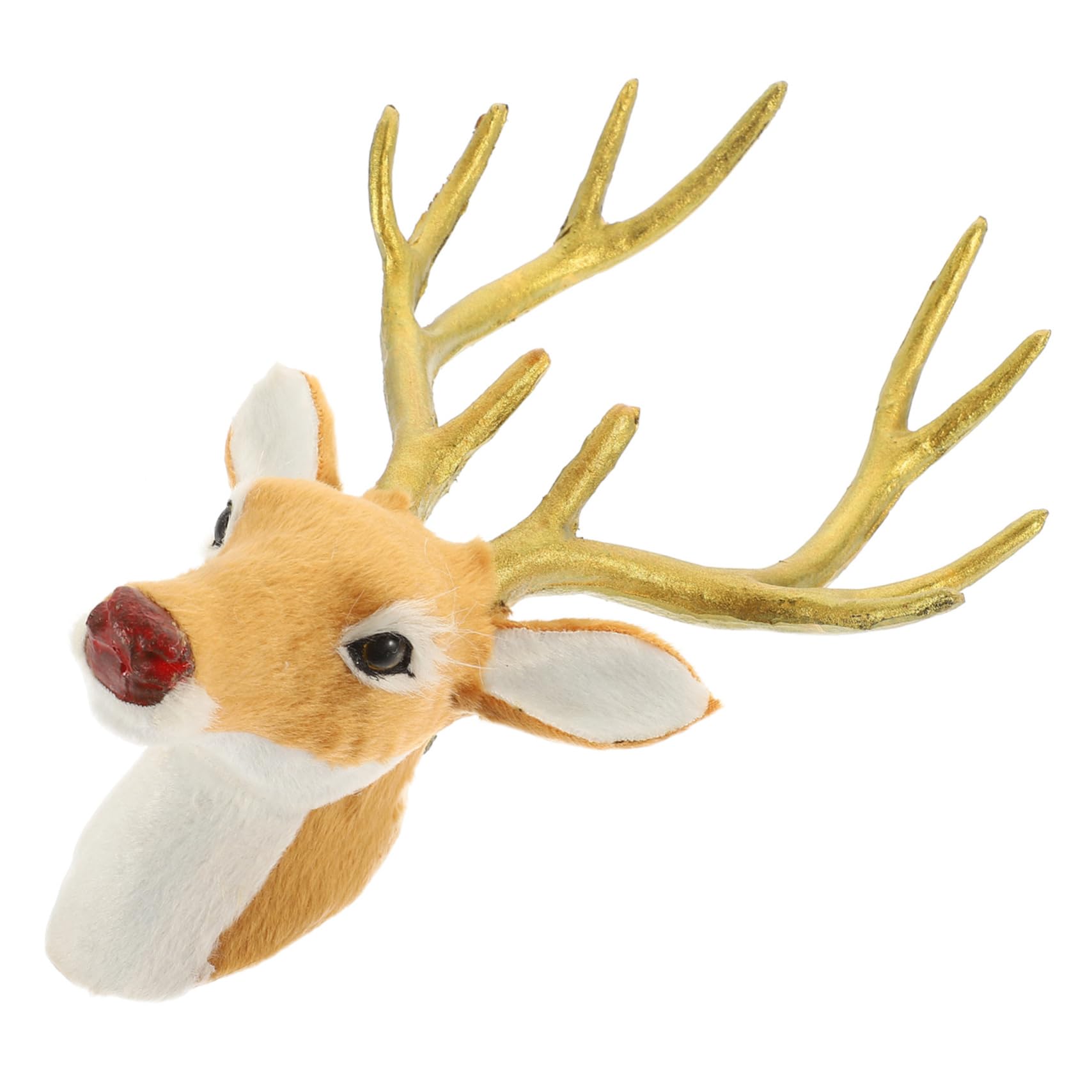 BESTYASH Artificial Deer Decoration for Christmas Realistic Faux Reindeer Wall Mount for Holiday Party and Indoor Decor for Xmas Tree and Festive Atmosphere