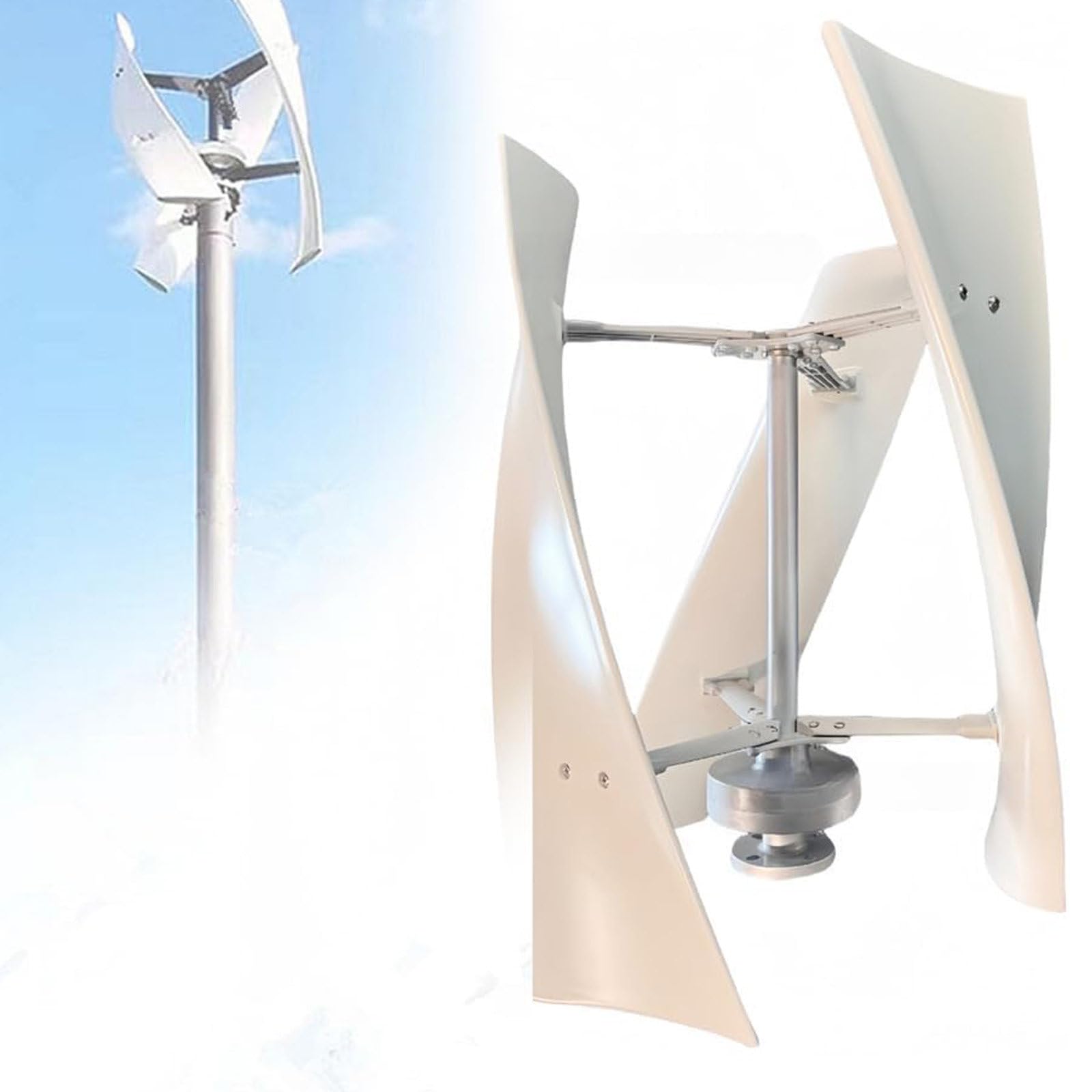 XueFulxion 3000W Vertical Axis Wind Turbine,Home Wind Power Generator Kit – Ideal for Providing Sustainable Off-Grid Electricity to Rural Homes,Countryside Cottages,Coastal Properties 24v