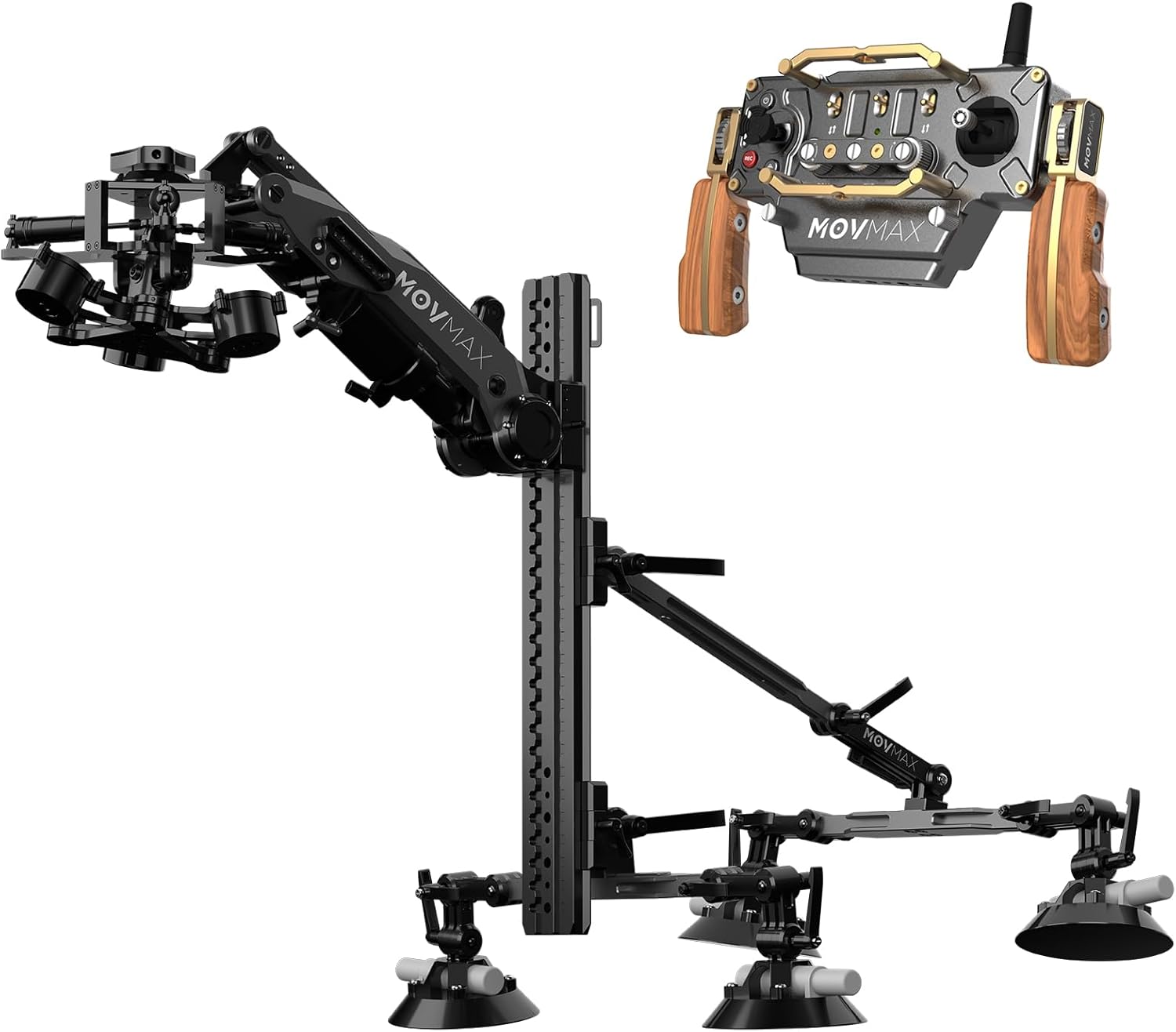 MOVMAX Razor Arm Air Shock Absorption Car Mount Shooting System for DJI Ronin Series&Remote Controller Kit