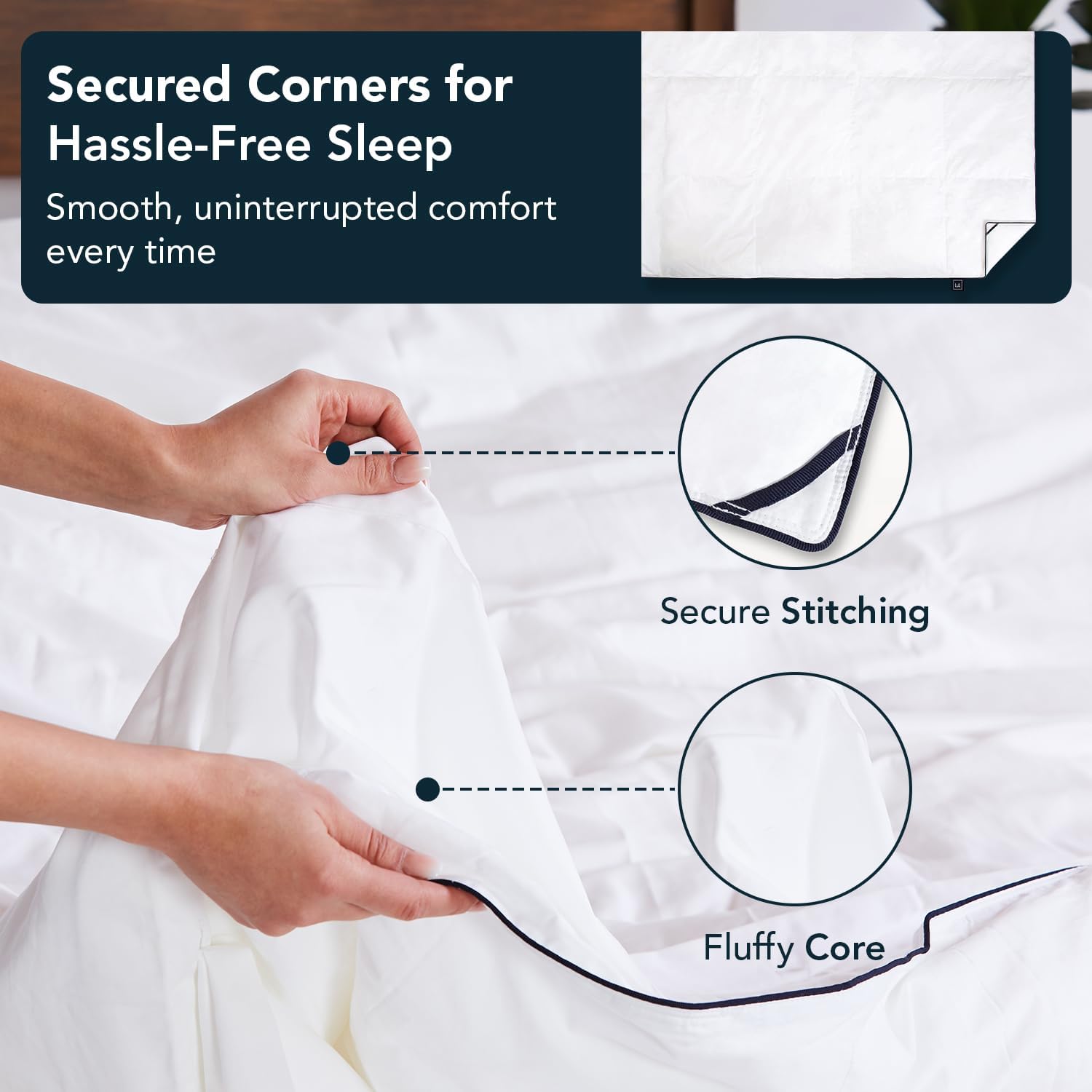 Lull Original Duvet Insert King/California King | Fluffy Down Alternative Duvet Insert with Millions of Premium Hypoallergenic Fibers | Clump-Resistant Fill, Machine Washable