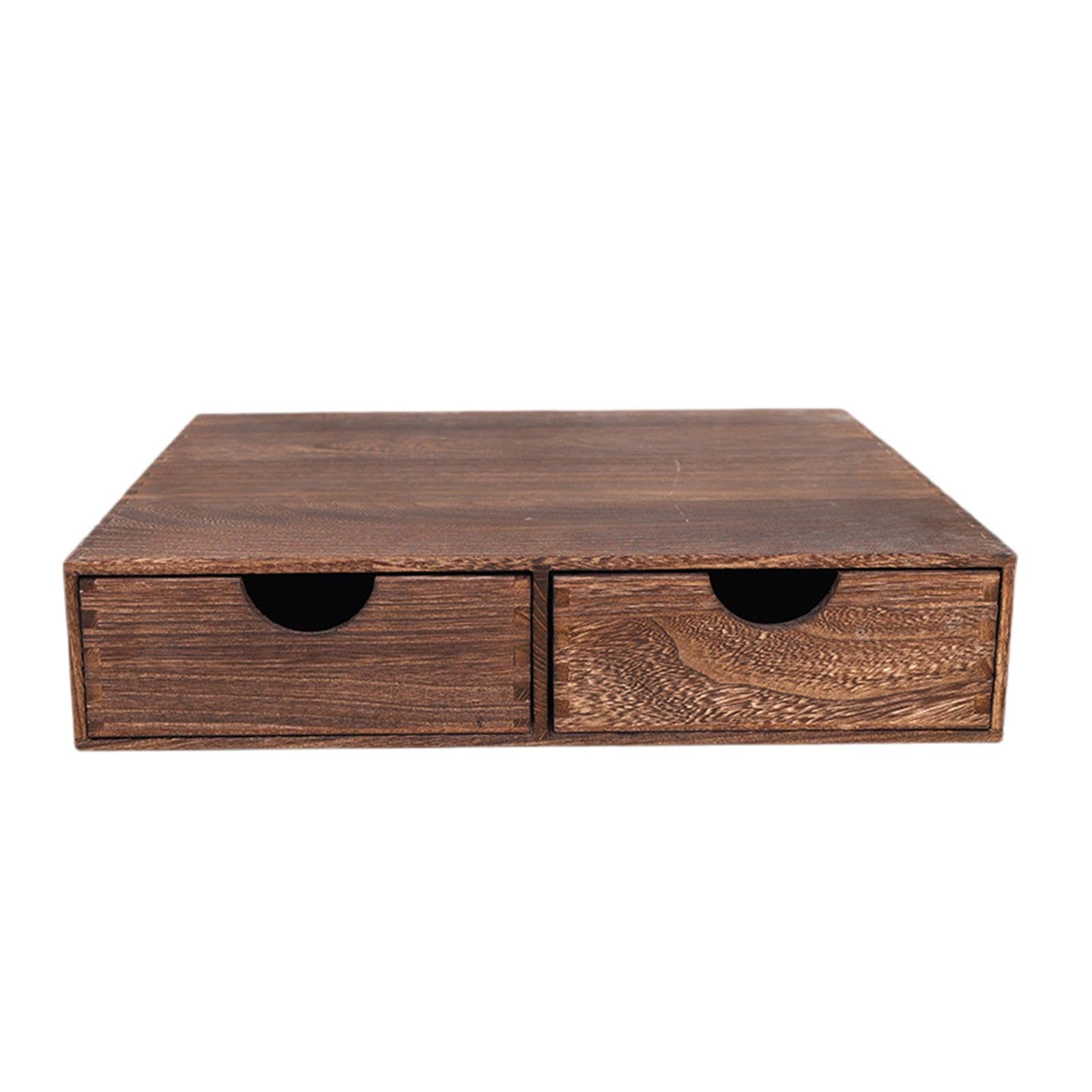 Organizer in Legno per Cialde di caffè con Due Scomparti, Ideale per Uso Domestico, Marrone