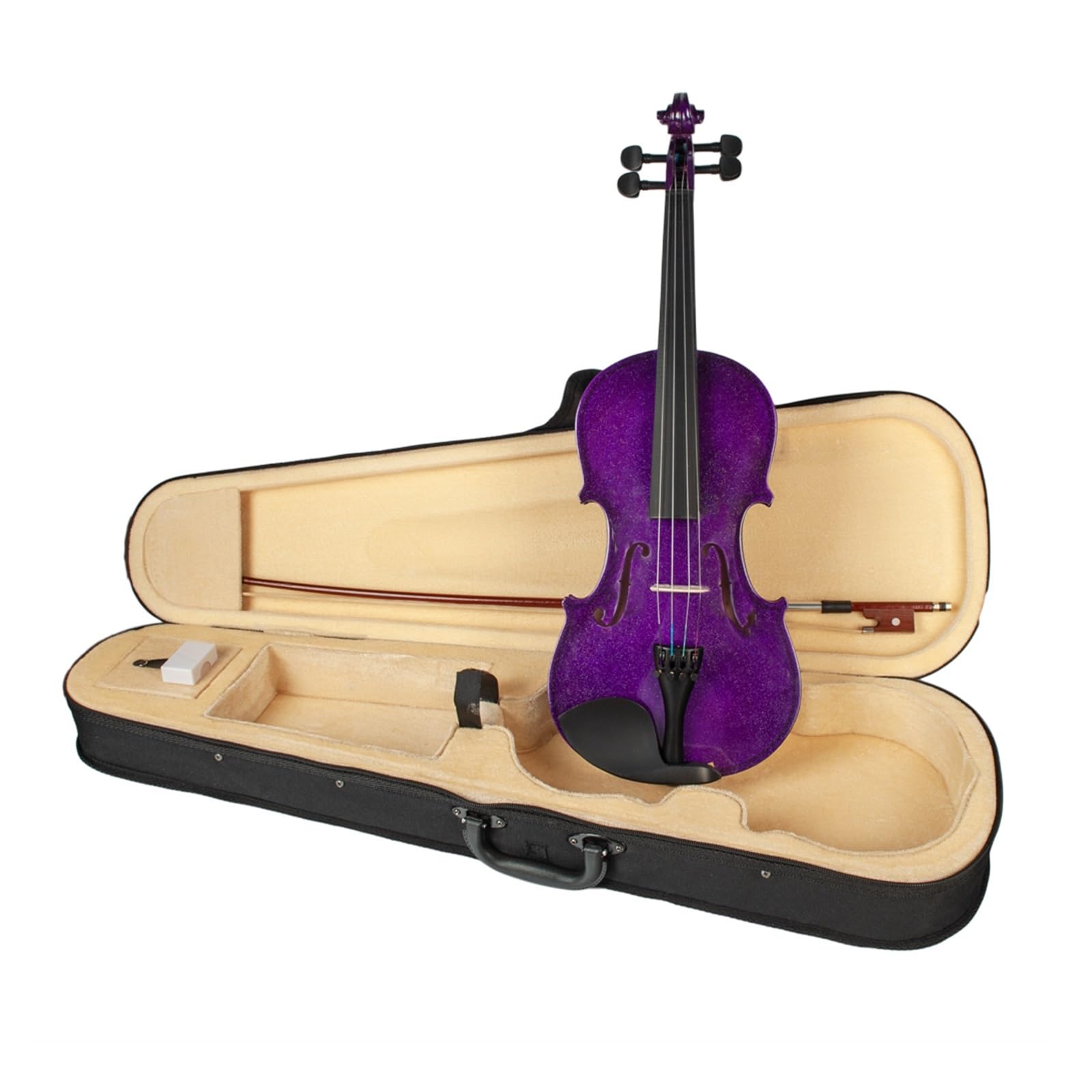 Violines 4/4 Violín Púrpura Estudiante Violín Arco Puente Caso para Estudiante Principiante