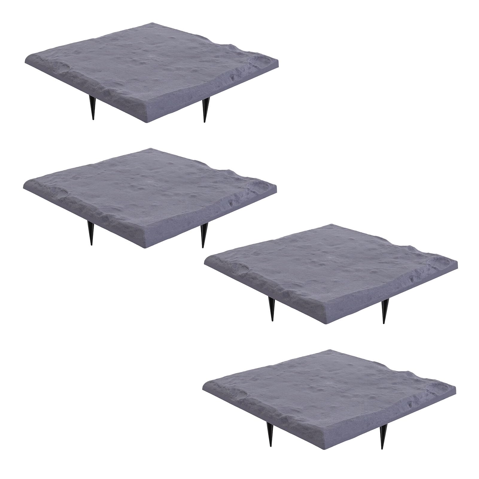banapoy Dalles de Jardin en Plastique, 15.55 Pouces avec Piquets pour