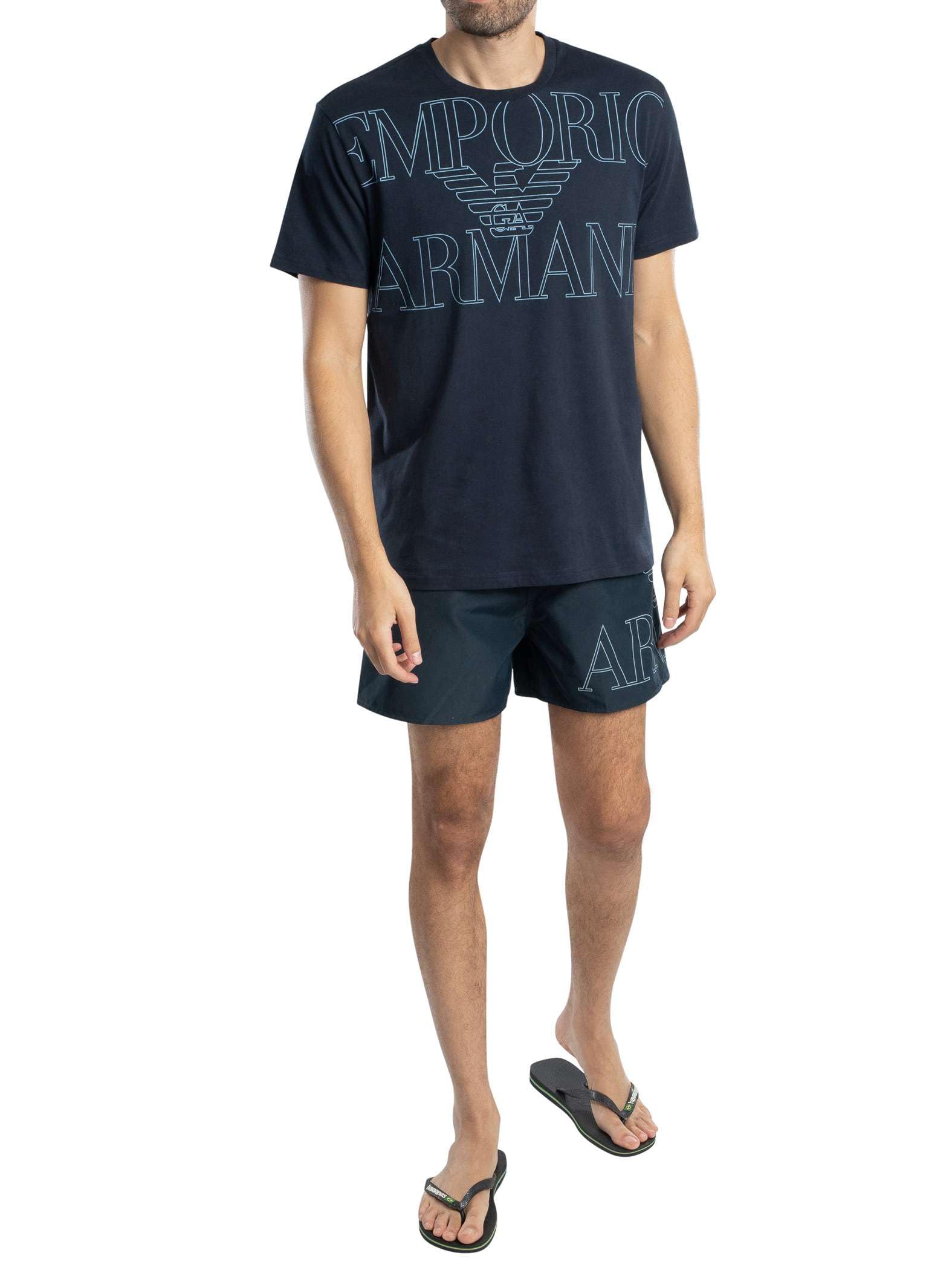 EMPORIO ARMANI Mid Boxer, Bañador para Hombre Hombre, Armani BLU,