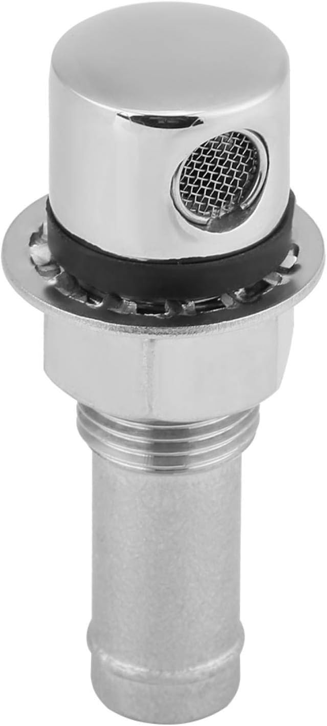 BOROCOBoat Fuel Vent, Stainless Steel Marine Boat Straight Fuel Gas Tank Vent With Mounting Gasket Hardware Fitting Replacement for Marine Boat Yacht