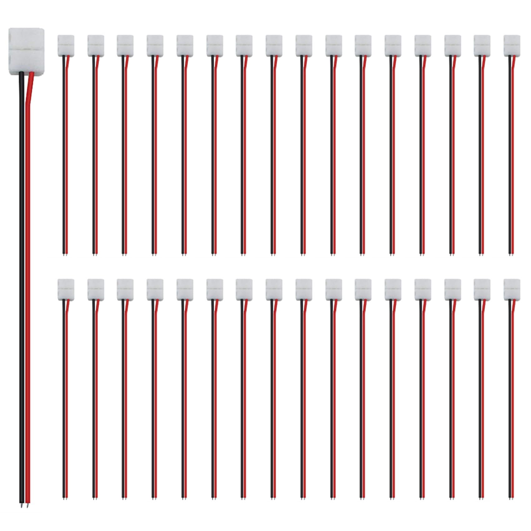 Jnchdghwa Photo Color 100Pcs Led Tape Connector 2Pin Led Strip Accessories Connectors 8Mm For 2835 3528 5050 5730 5630 Smd Led Strip