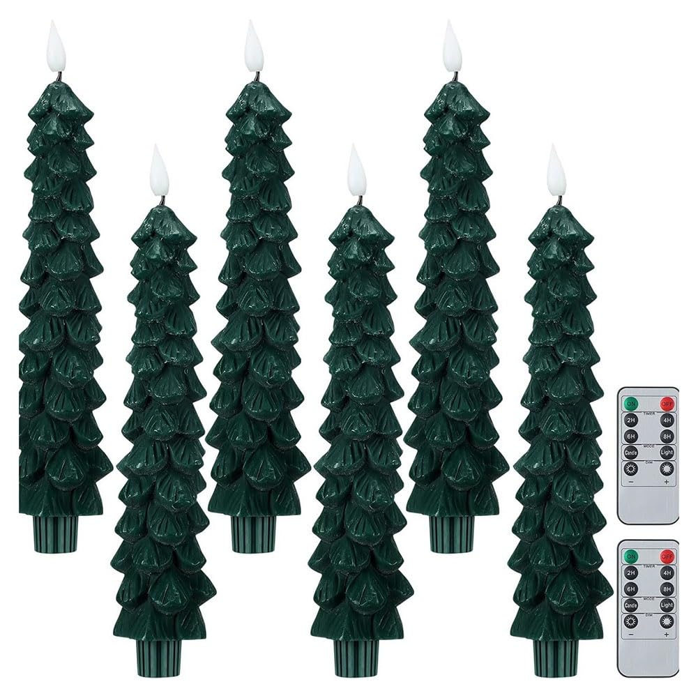 Juego de Velas Navideñas LED con efecto piña para iluminación festiva segura
