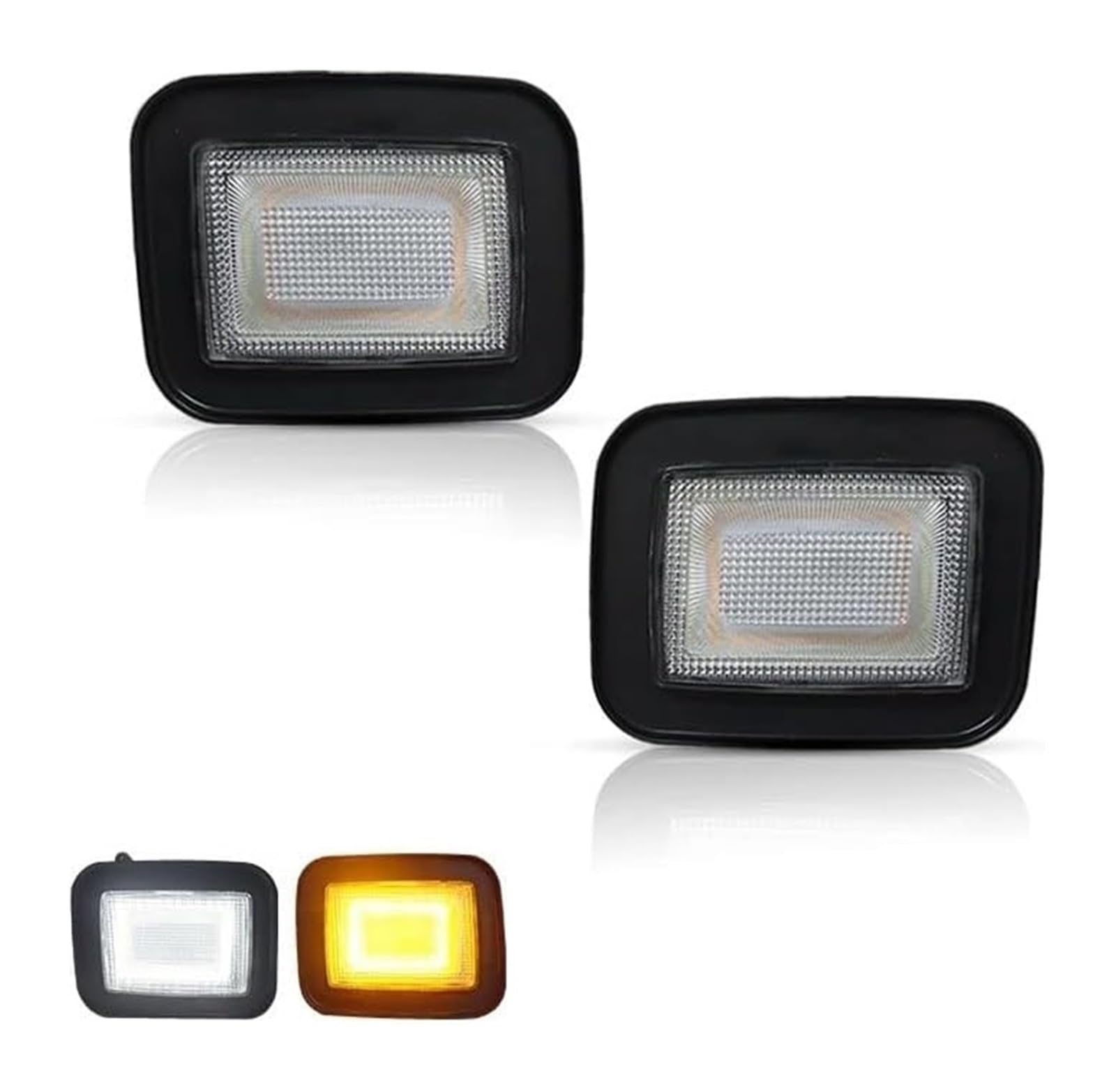 Para Hummer H2 SUV SUT 2003-2009 Luces Reflectoras Parachoques Delantero Trasero Luz Marcador Lateral Freno Señal Giro DRL Indicador Espejo Señal Giro Espejo(2pcs Front Bumper1)