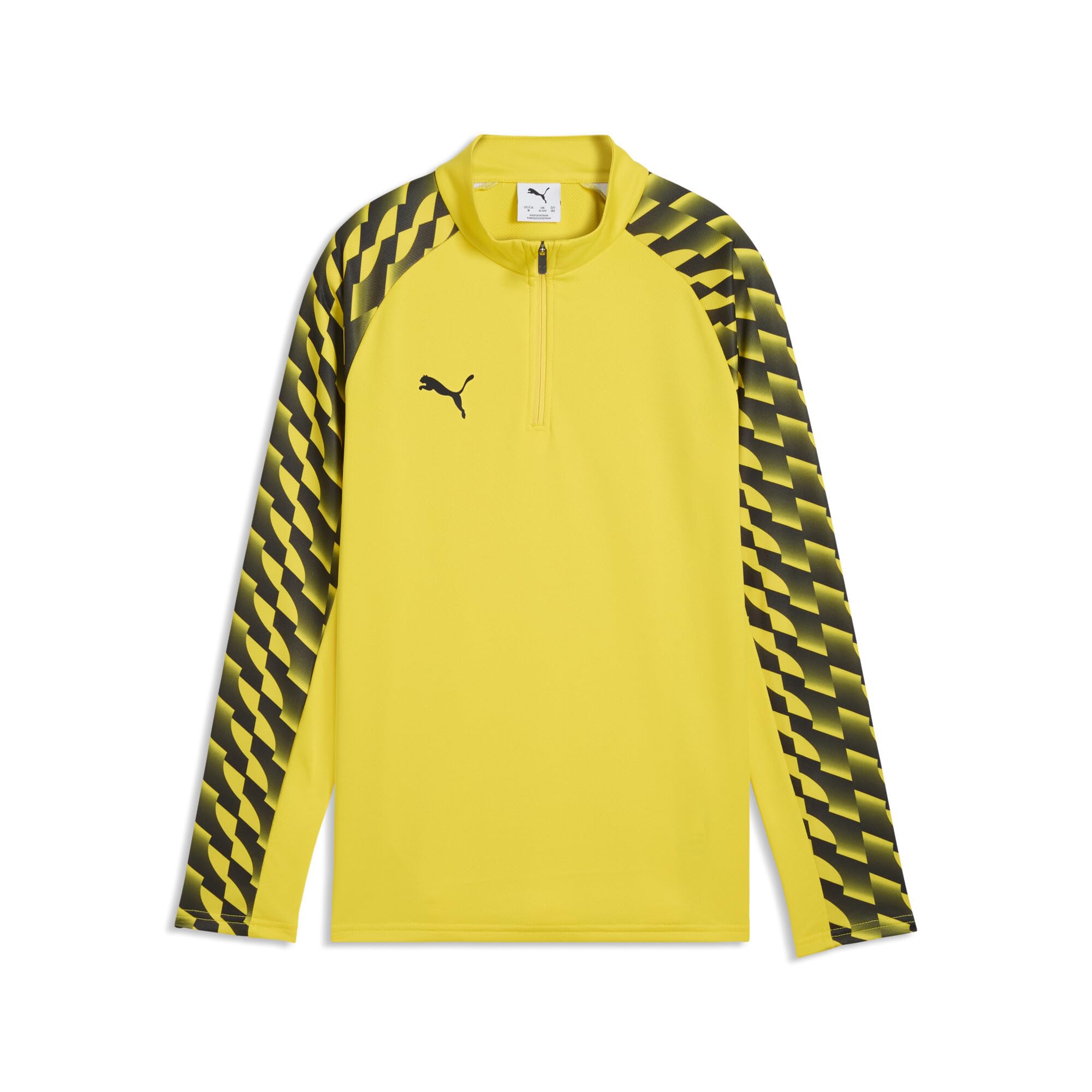 PUMA teamLIGA26 Training 1/4 Zip Top Jr Sweat Jackets, 116, Faster Yellow Black Black