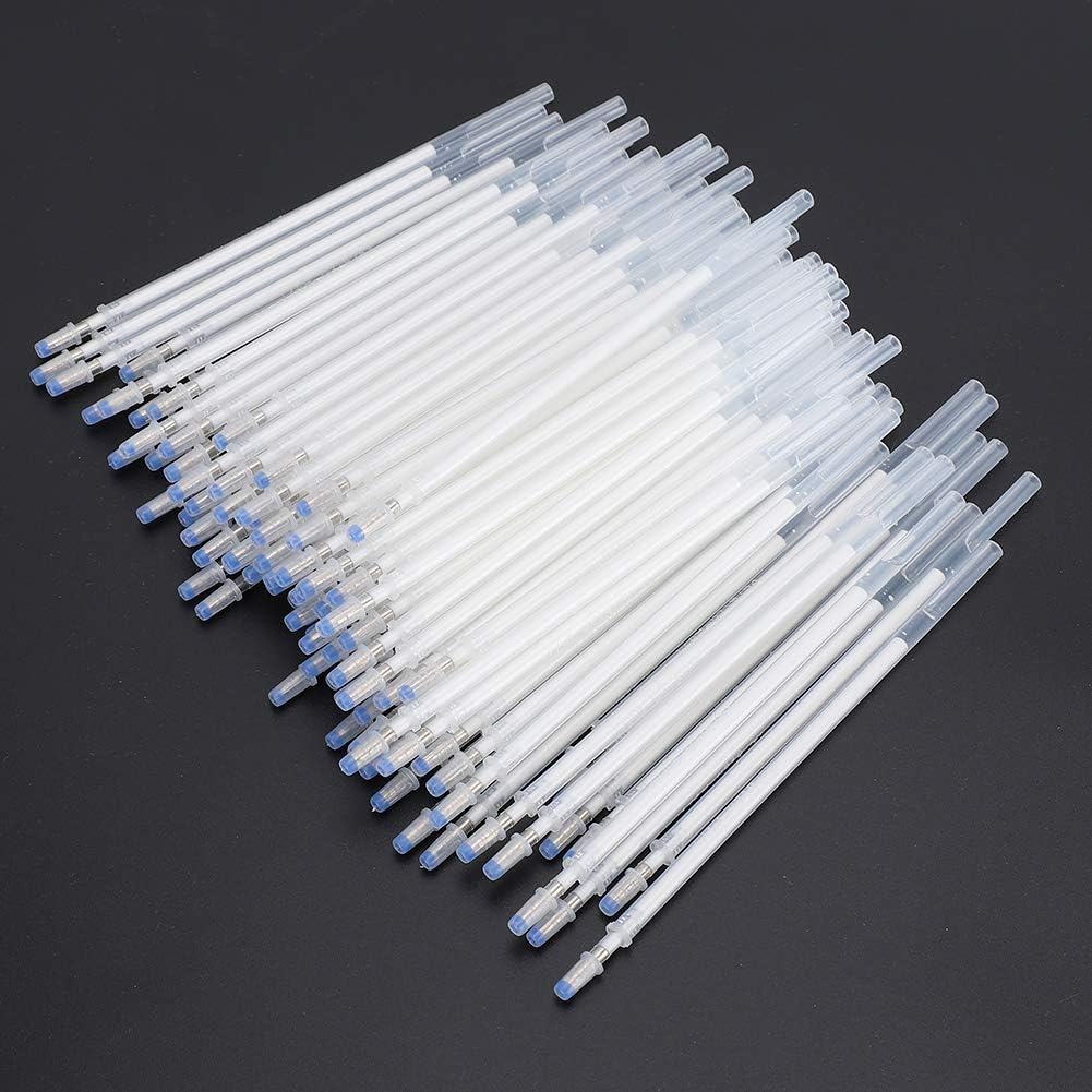 100Pcs Fabric Marking Refills, White, High Temperature Disappearing Refill Heat Erasable Marker for Dressmaking DIY Sewing