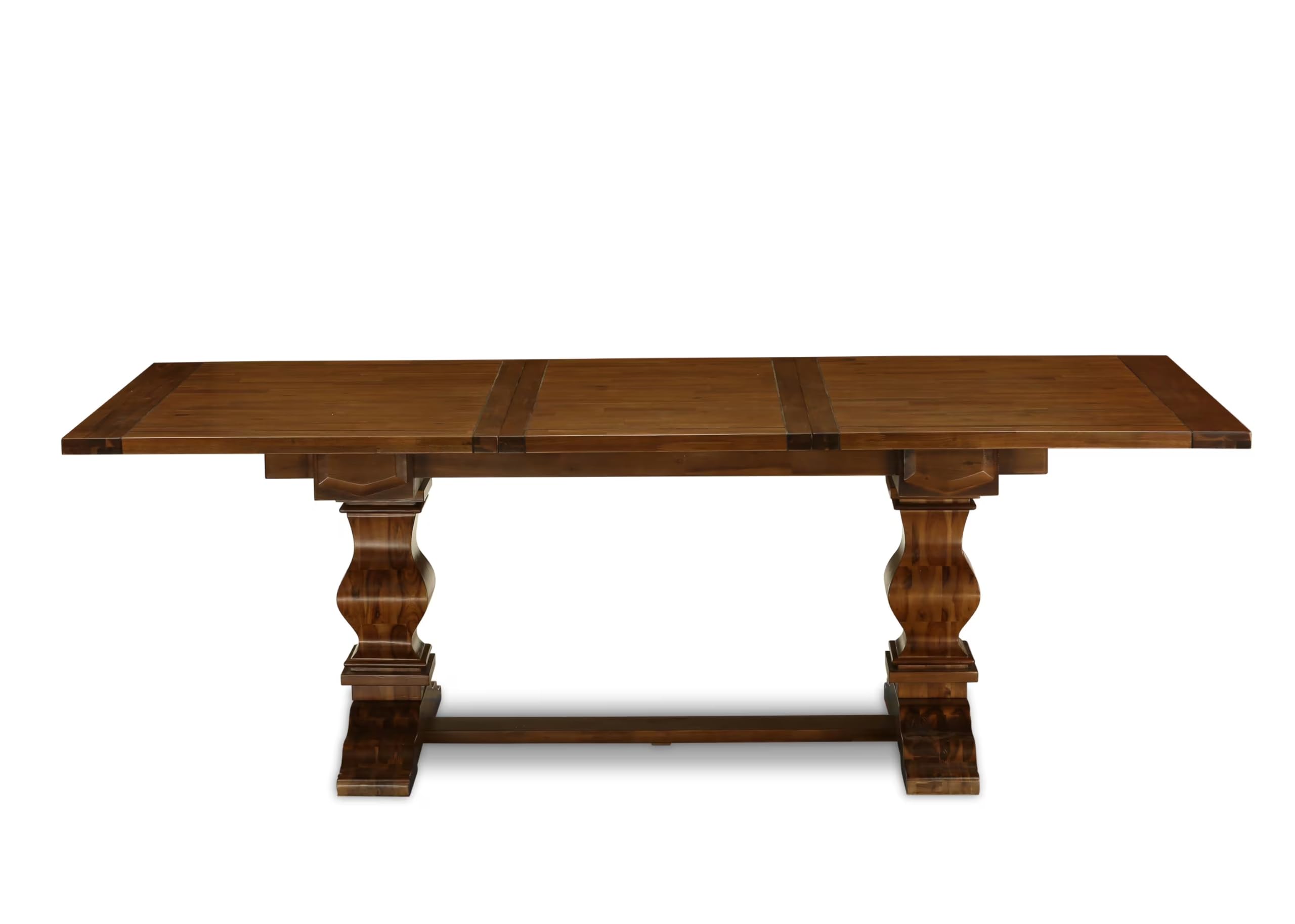 East West Furniture LAT-08-TP Lassale Modern Dining Table - a Rectangle Kitchen Table Top with Removable Leaf Double