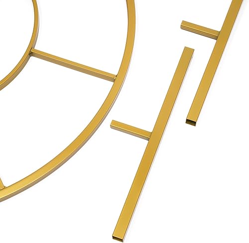 Miniatura 7 de Arco de boda de metal dorado de 6.56 pies, telón de fondo de jardín, accesorio de fiesta de cumpleaños