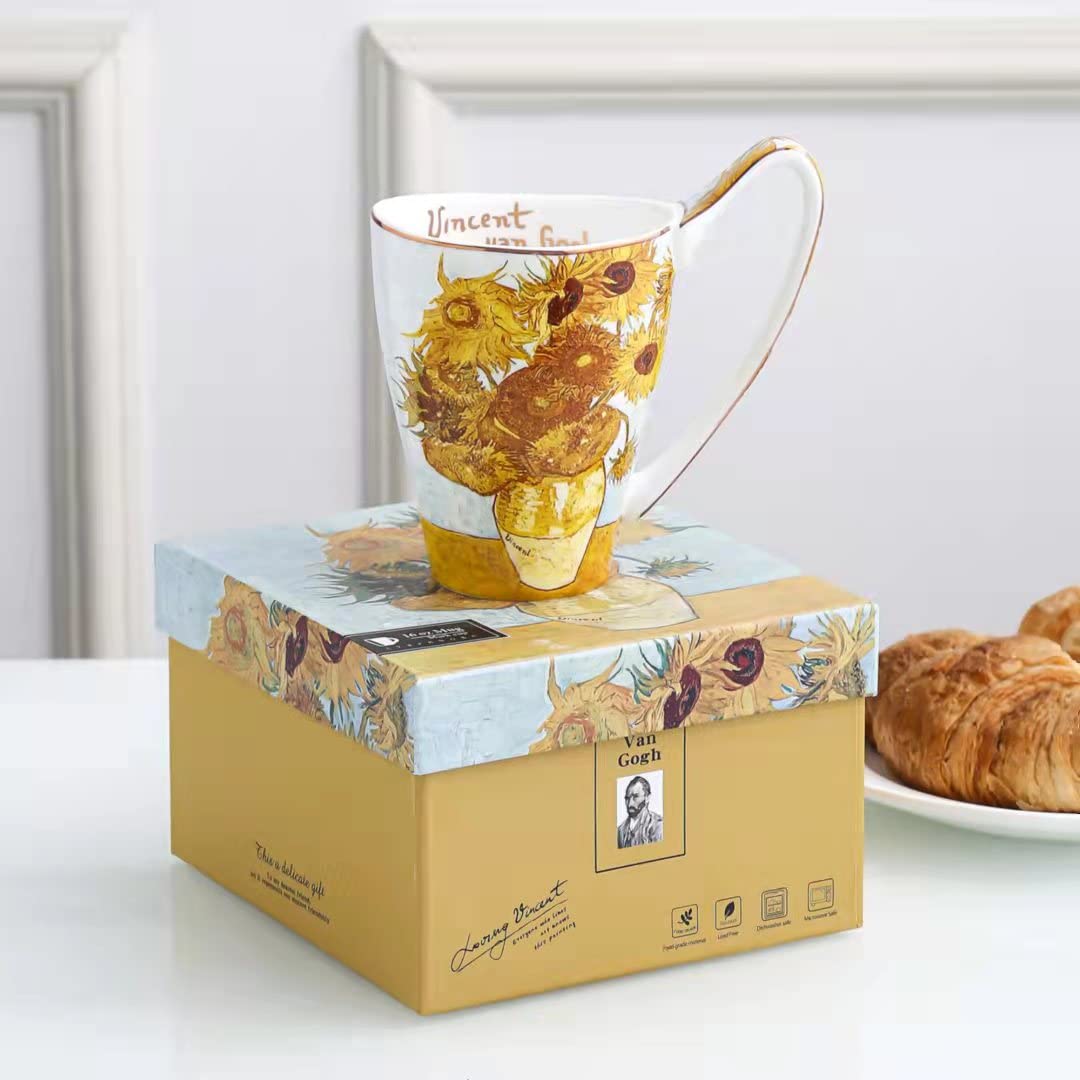 Mug Ceramic Novelty Coffee Mugs 16 oz Creative Art Give Van Gogh Lovers Unique Gifts