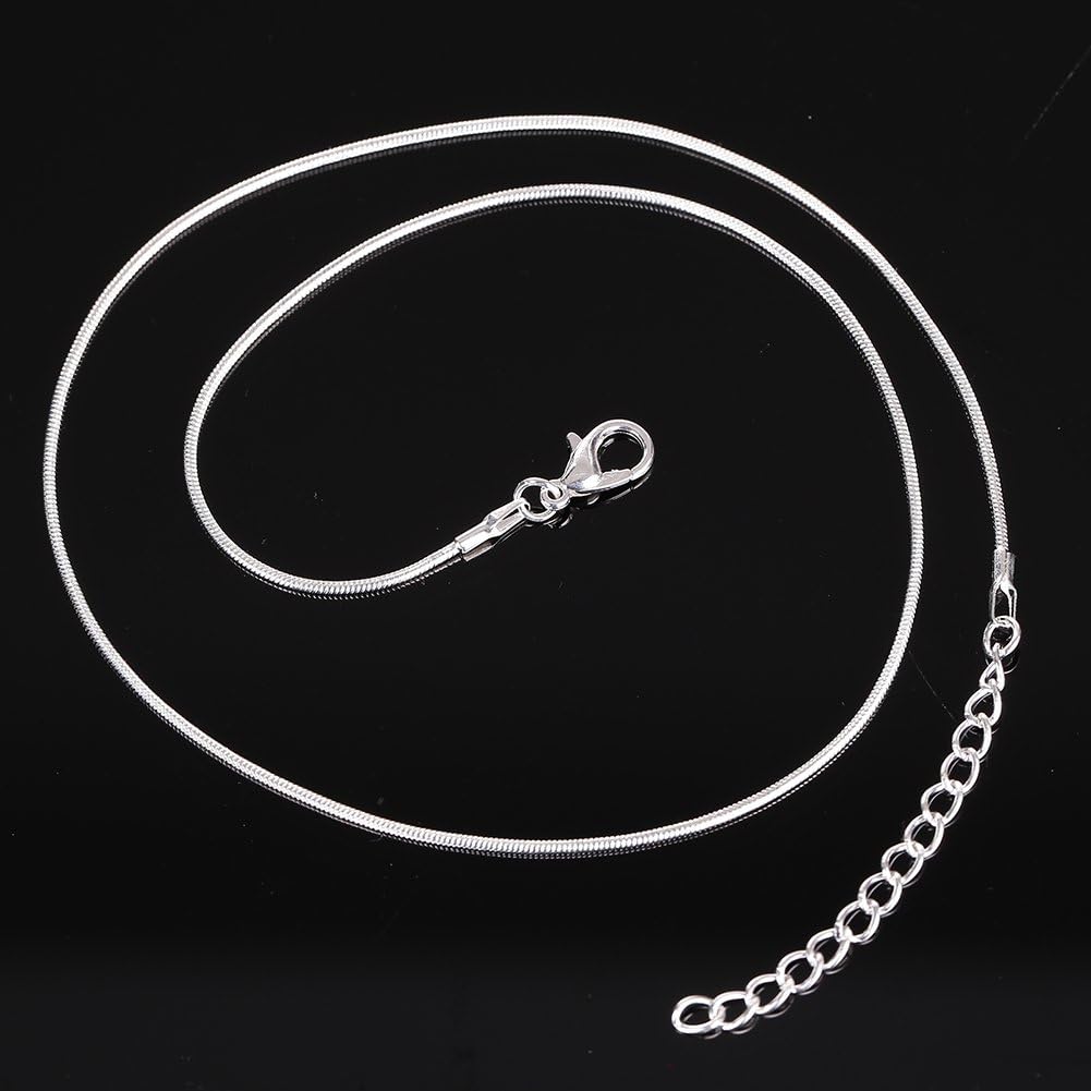 Bingcute 12Pcs 20inch 925 Silver Plated 1.2mm DIY Snake