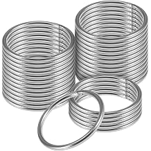 حلقة O من الفولاذ المقاوم للصدأ Picowe 30PCS Smooth Welding 304، حلقات ملحومة مقاس 1.5 بوصة، حلقة O معدنية للمكرم، حزام التخييم، مقاود الكلاب، الحرف اليدوية، ملحقات الأمتعة، معرف 3 مم 40 مم
