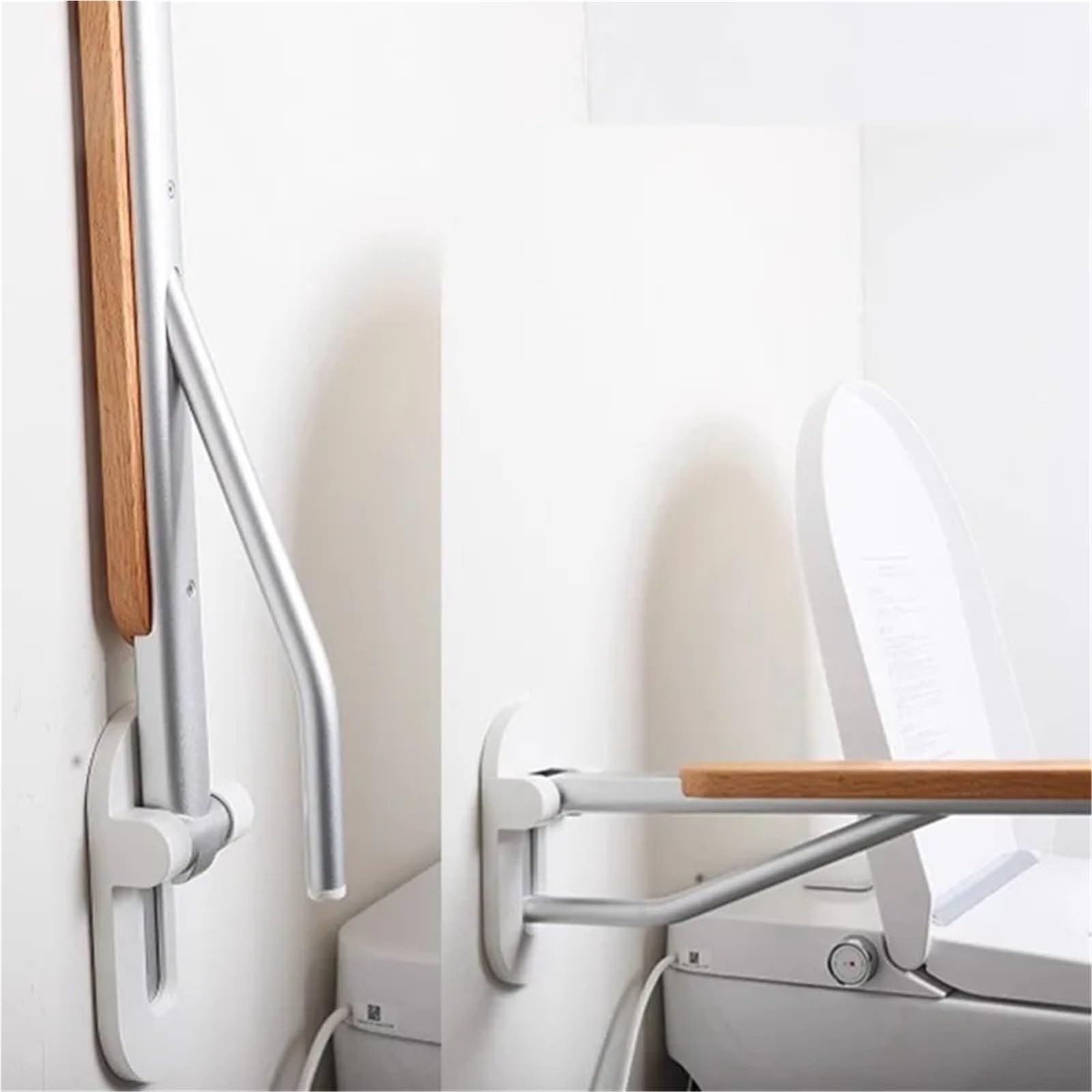 agarraderas baño Pasamanos Plegable Resistente a la corrosión y al óxido para baños de Ancianos, Soporte Estable, fácil de Instalar, Marco Auxiliar de riel. Tirador de baño(Shabili Dark)