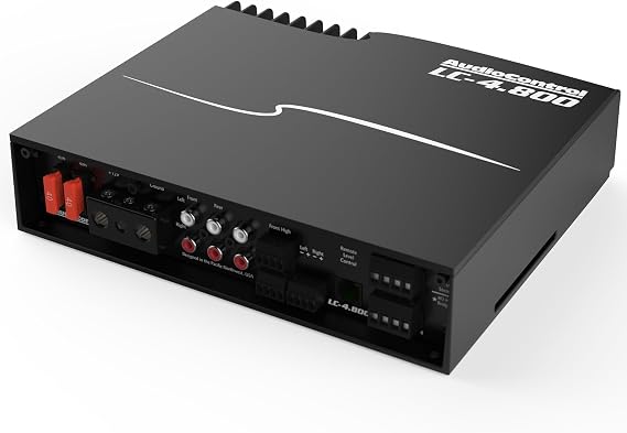 AudioControl LC-4.800 High-Power 2/3/4-Channel 800W Class D Car Audio Amplifier with AccuBASS, High Fidelity, Line-Level RCA & Speaker Level Inputs, High & Low Pass Crossovers, Subsonic Filter