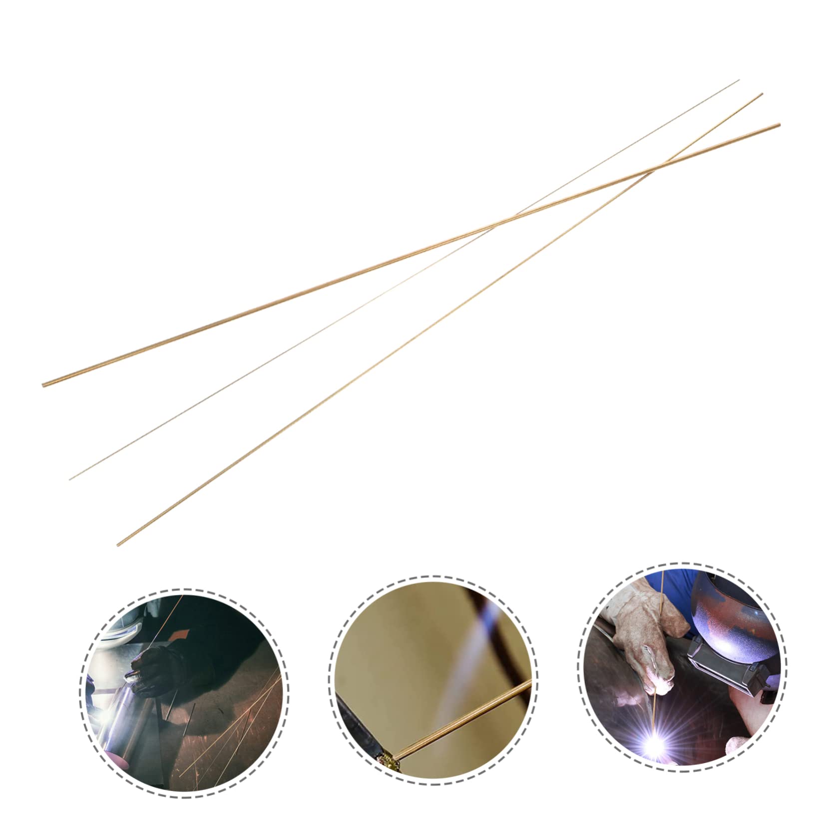 Cabilock 2 Sätze Messingstangen Teiliges Diy Handwerk Material Messing Rundstäbe Für Cutter Nadeln Kreative Bastelprojekte Leicht Tragbar 3 Stück * 2