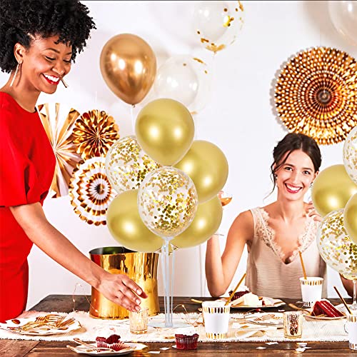 Image of TONIFUL 6 Set Gold Balloon Stand Balloon Centerpieces for Table Decorations