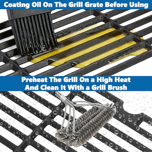 Image of SafBbcue Grill Replacement Parts for dyna-glo 3 Burner DGH373CRP-D DGF371CRP-D Grills, Cast Iron Grill Grates, Grill Parts Kit for Dyna-Glo Grill