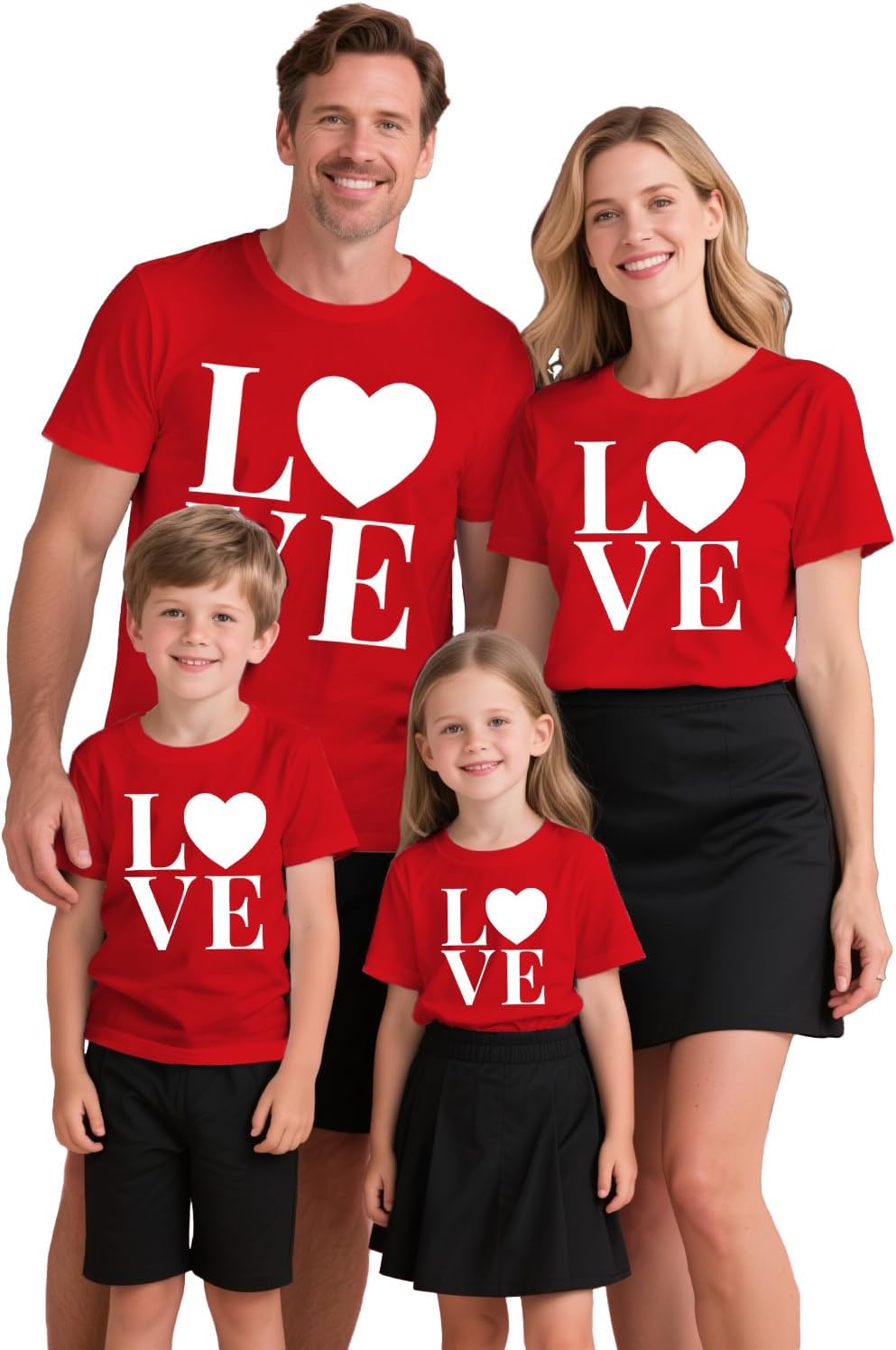 Valentines Shirts for Family Couples Matching Valentine T-Shirt Mommy and Me Heart Graphic Tee Tops