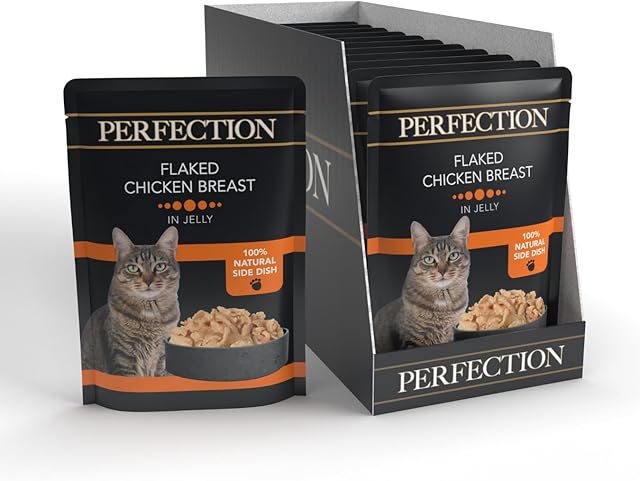 HiLife Perfection Adult Wet Cat Food, Flaked Chicken Breast in Jelly, Grain Free & Made With 100% Natural Ingredients (18 Pouches x 70g)