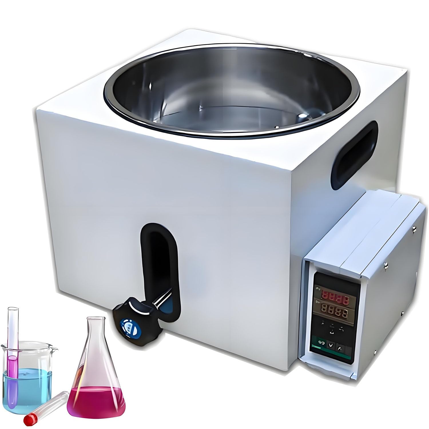 Digitales Thermostat-Wasserbad, ± 1 °C Genauigkeit, schnelle Heizung, Lift-Typ-Design, PID-intelligente Temperaturregelung, für wissenschaftliche Laborexperimente, 5L