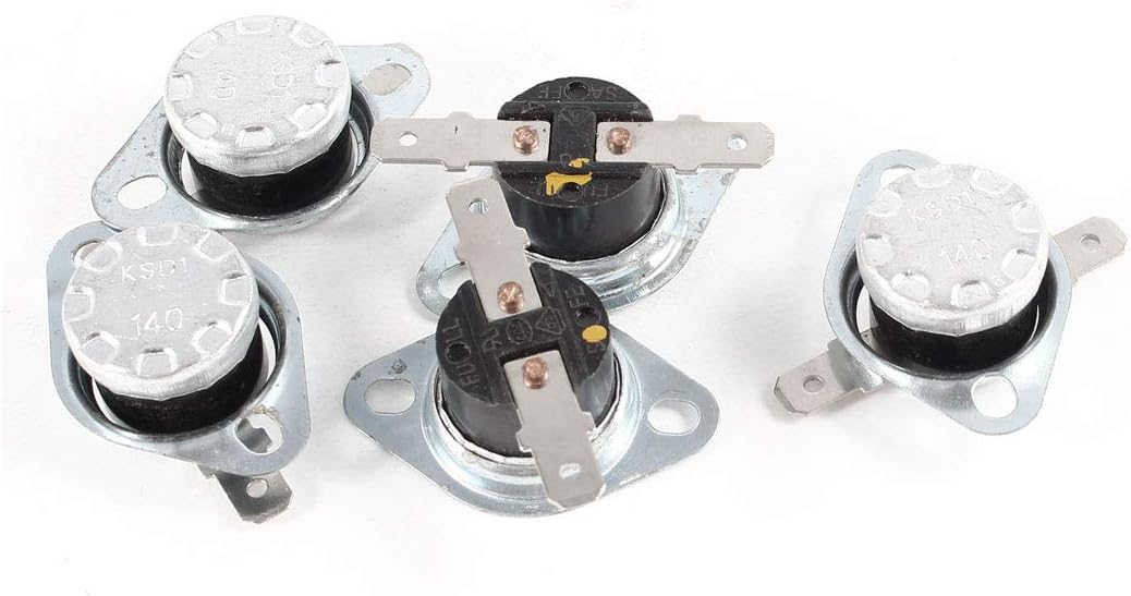 Aexit 5 sztuk KSD1 AC 250 V 10A 140C celsjusza NC przełącznik regulacji ...